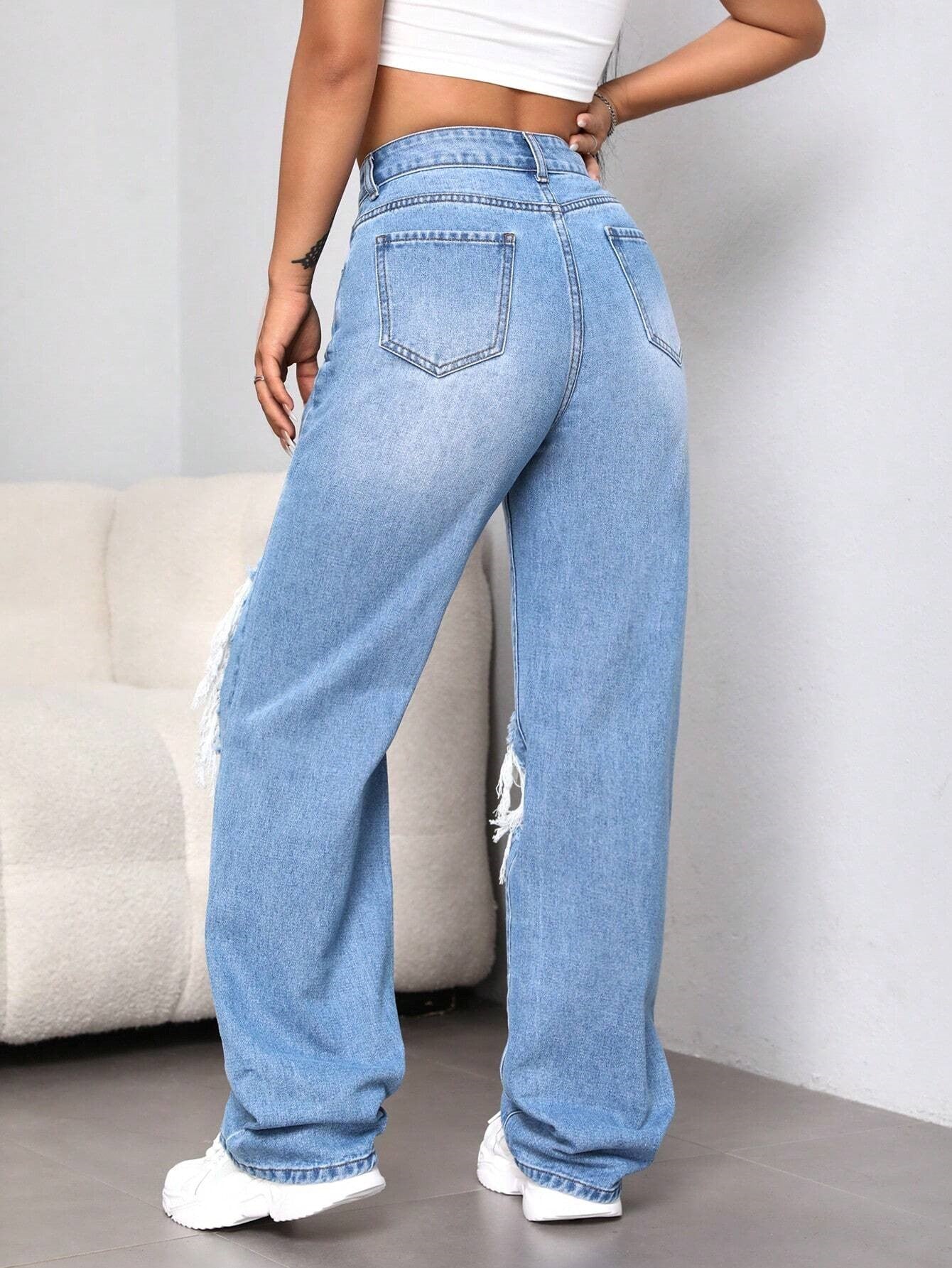 Ripped Cut Out Jeans