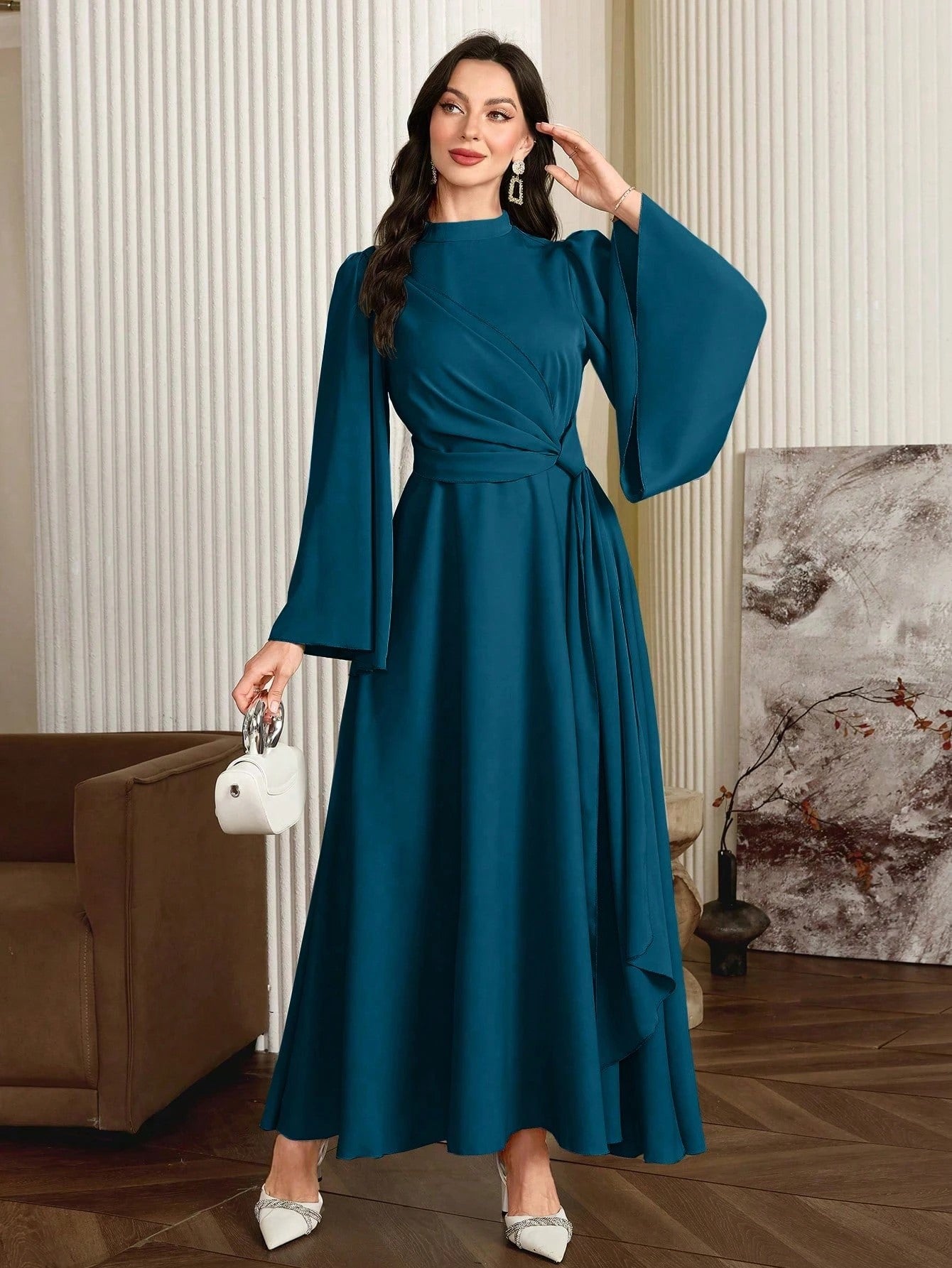 Dress with Puff Sleeves