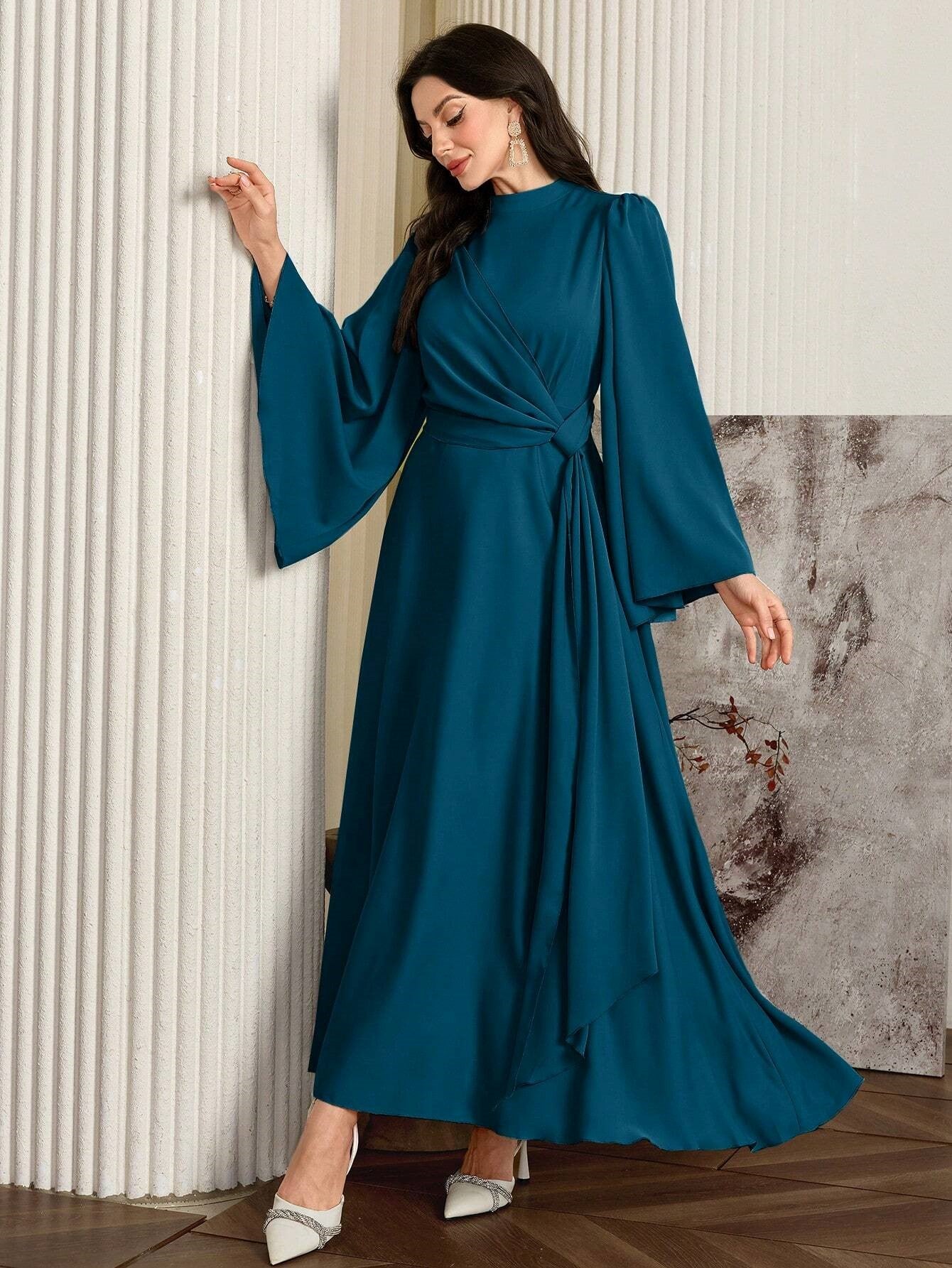 Dress with Puff Sleeves