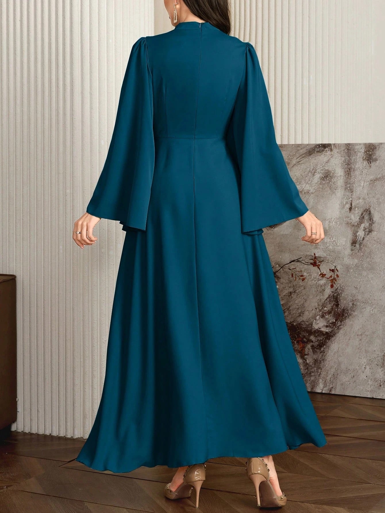 Dress with Puff Sleeves
