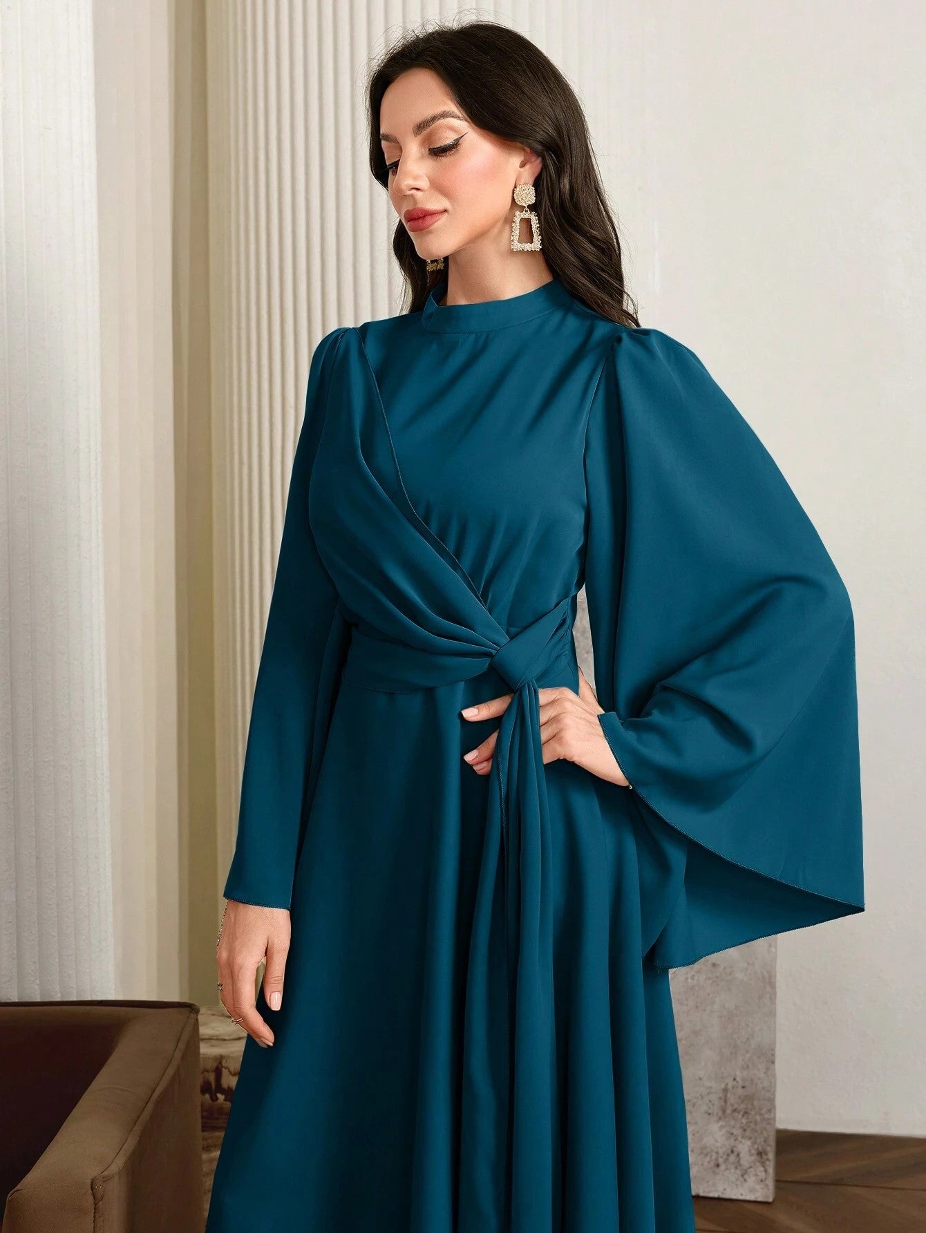 Dress with Puff Sleeves