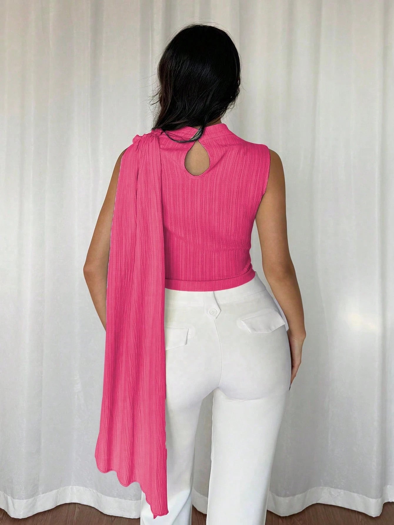Ruffle Sleeveless Blouse