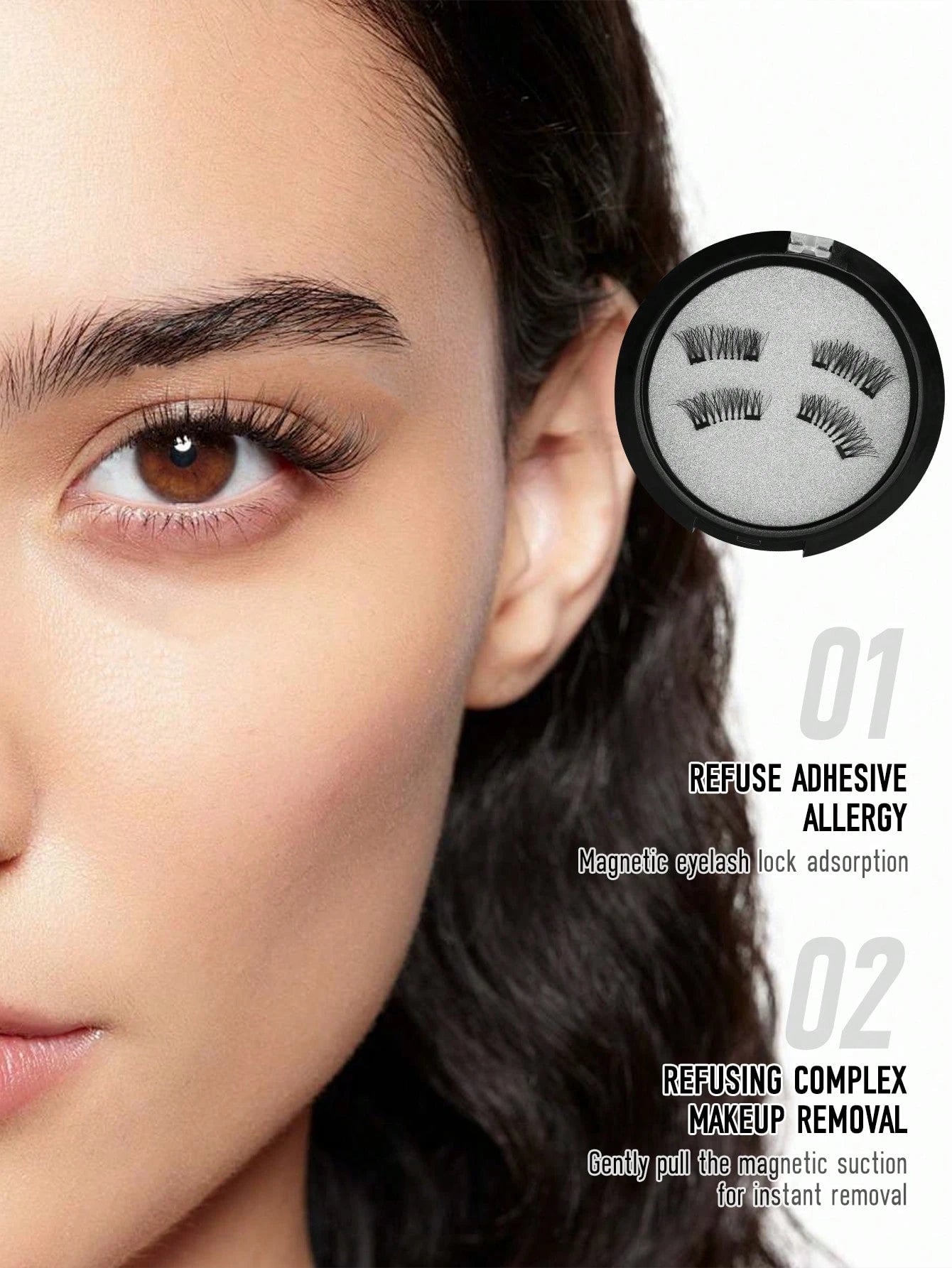 Reusable Natural Magnetic Eyelashes
