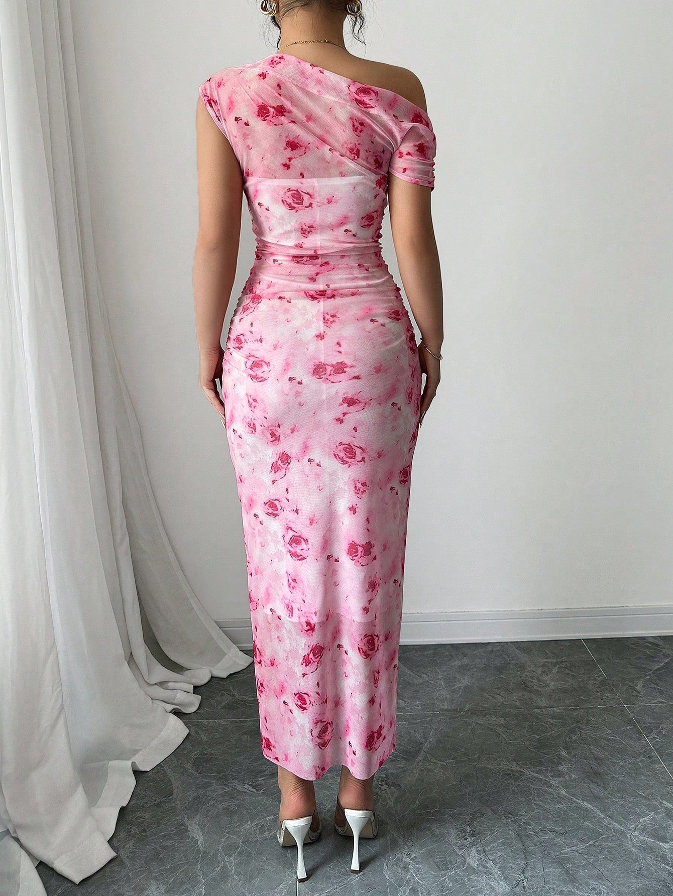 Midi Dress Slash Neck