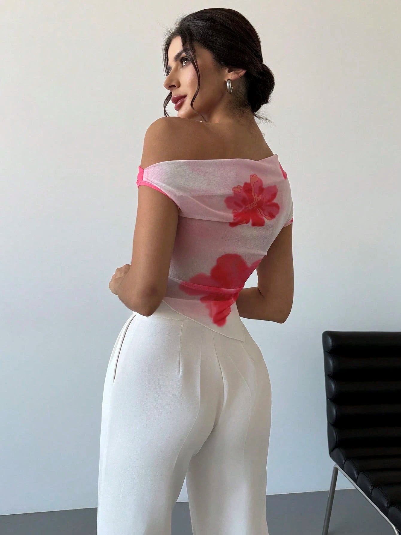 Off Shoulder Crop T-Shirt