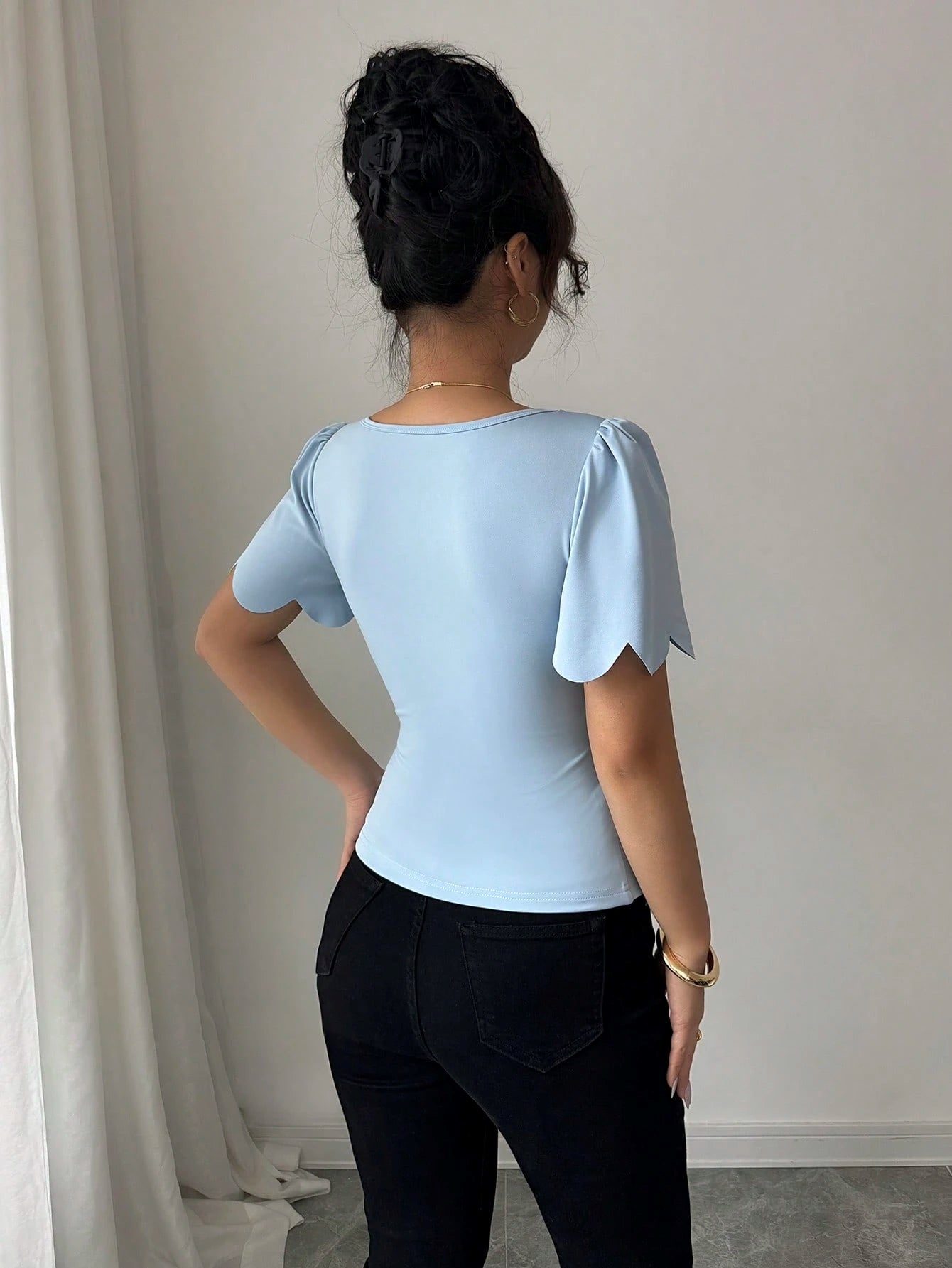 Puff Sleeve Crop Top