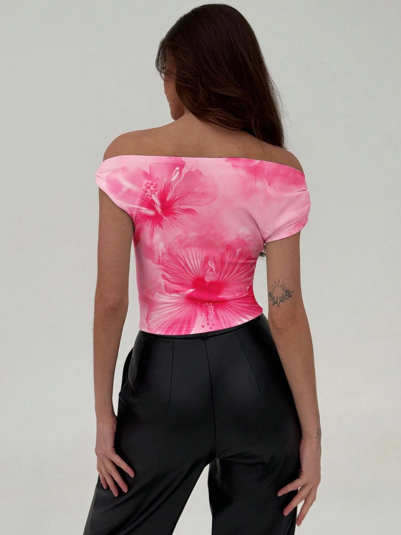 Short Sleeve Floral Print Blouse