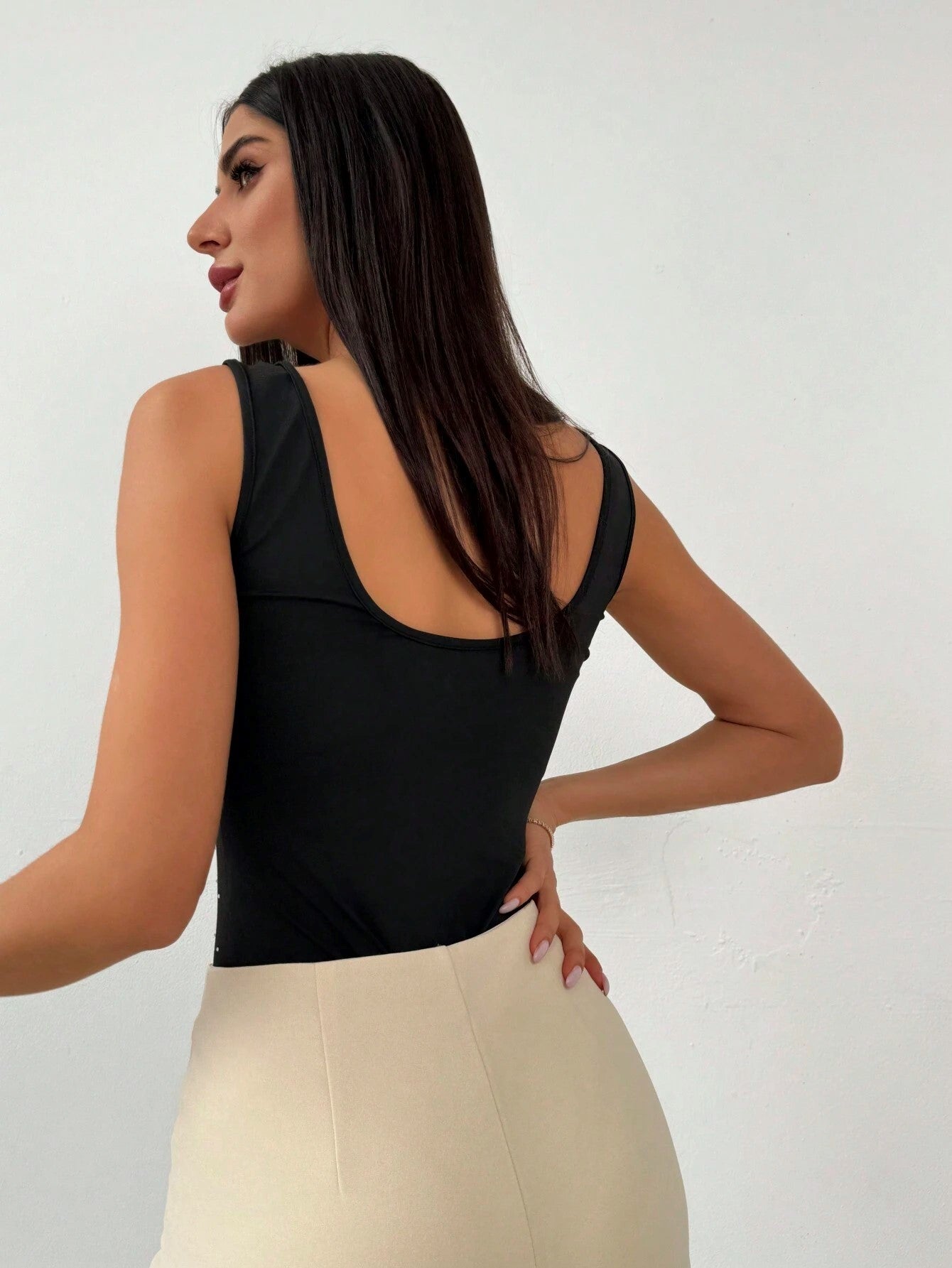 Square Neck All Over Bodysuit