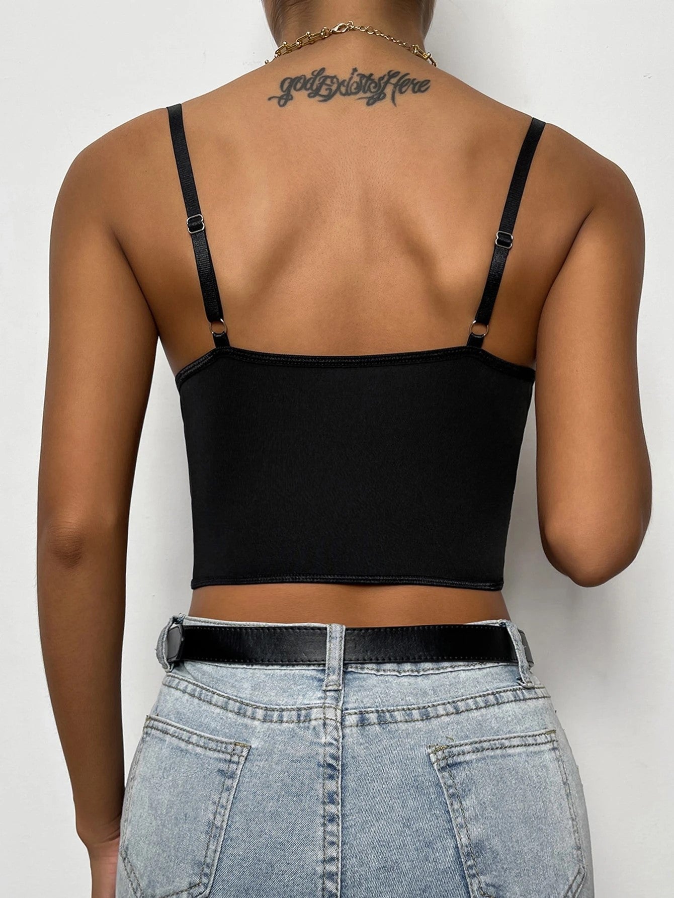 Eyelash Lace Cami Black Bra