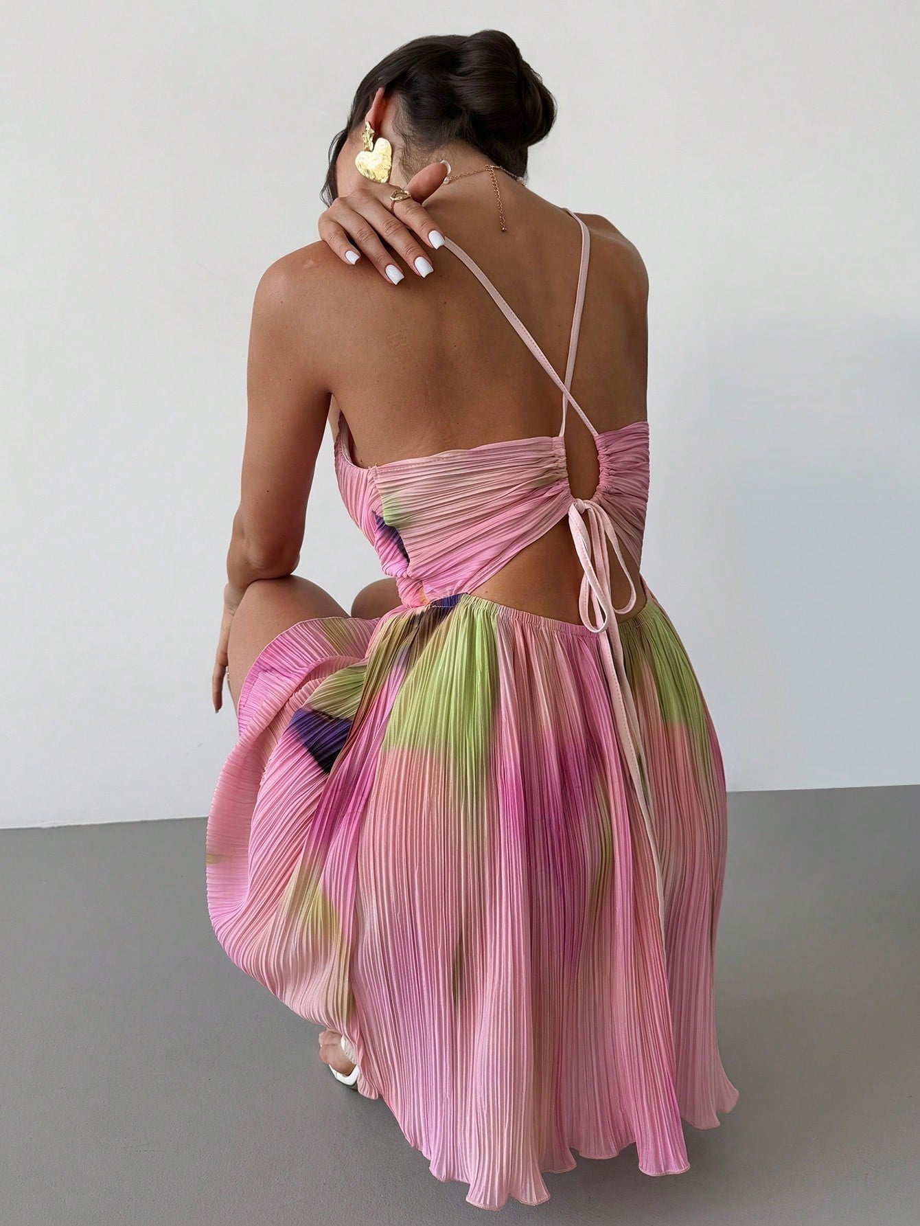 Backless Silk Dress