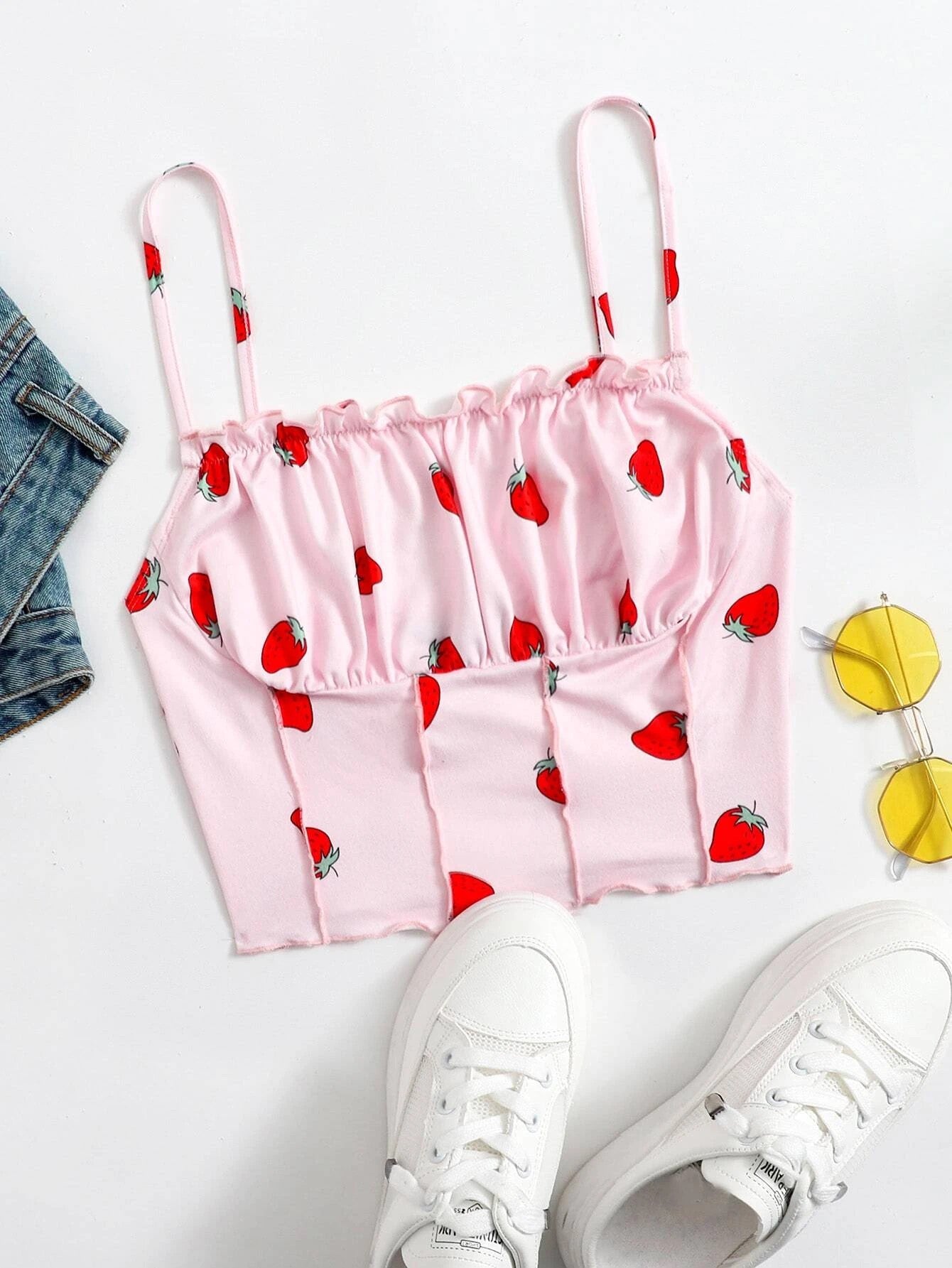 Strawberry Print Top
