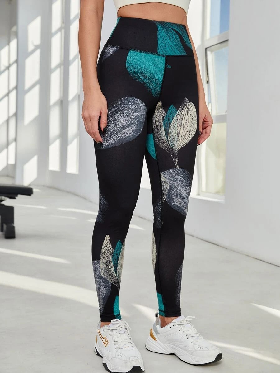 Plants Print Sports Leggings