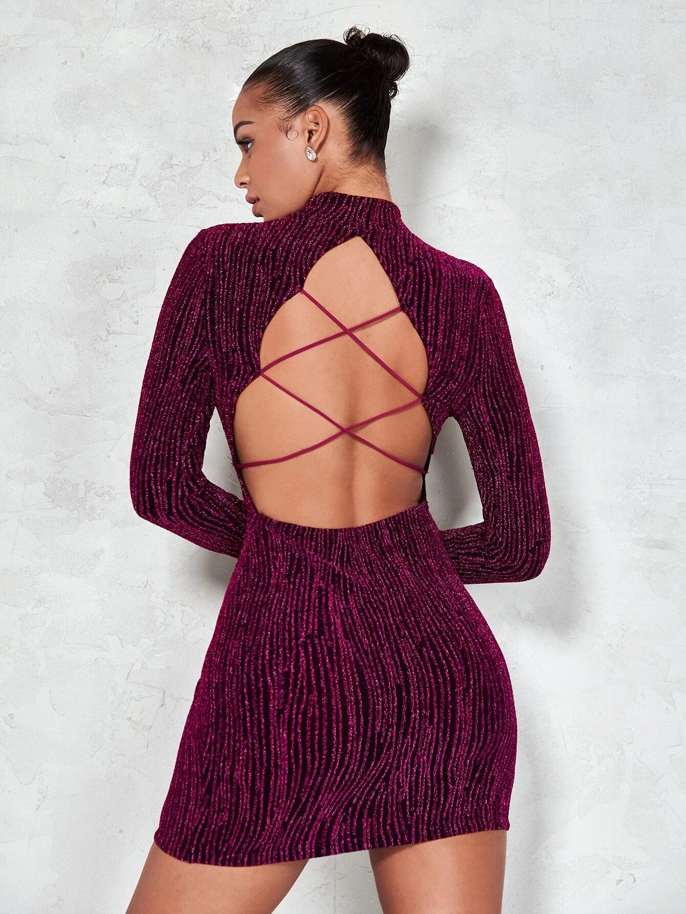 Backless Glitter Dress