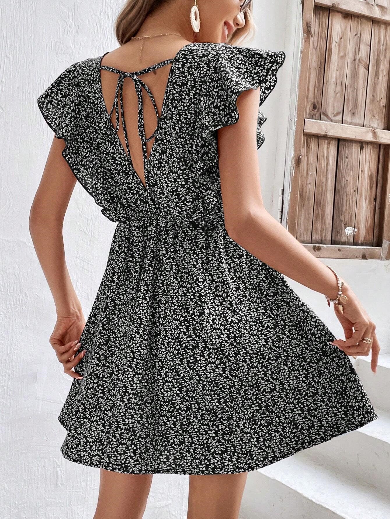 Tie Backless Dress