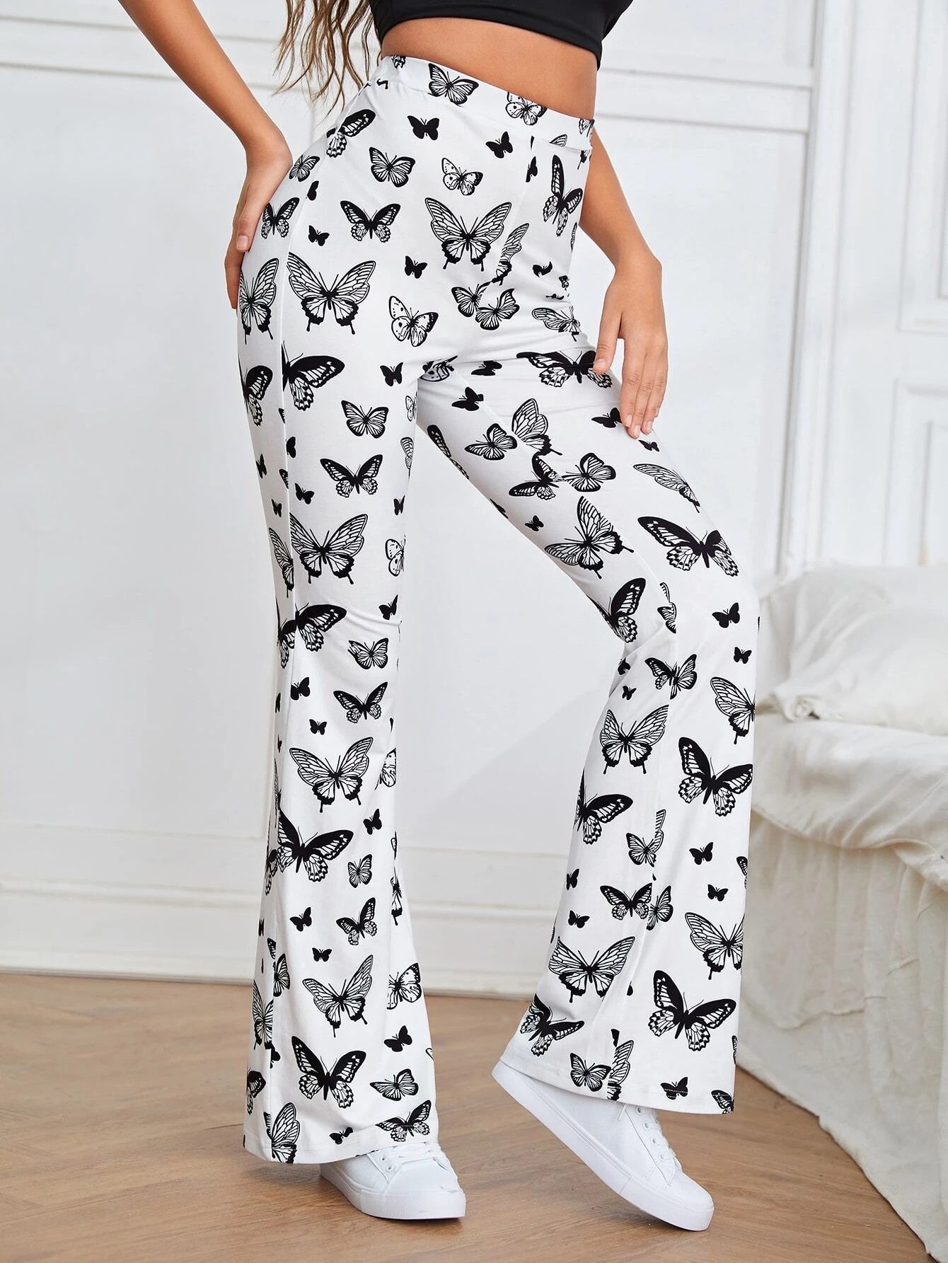 Butterfly Print Pants – Barbiee Closet