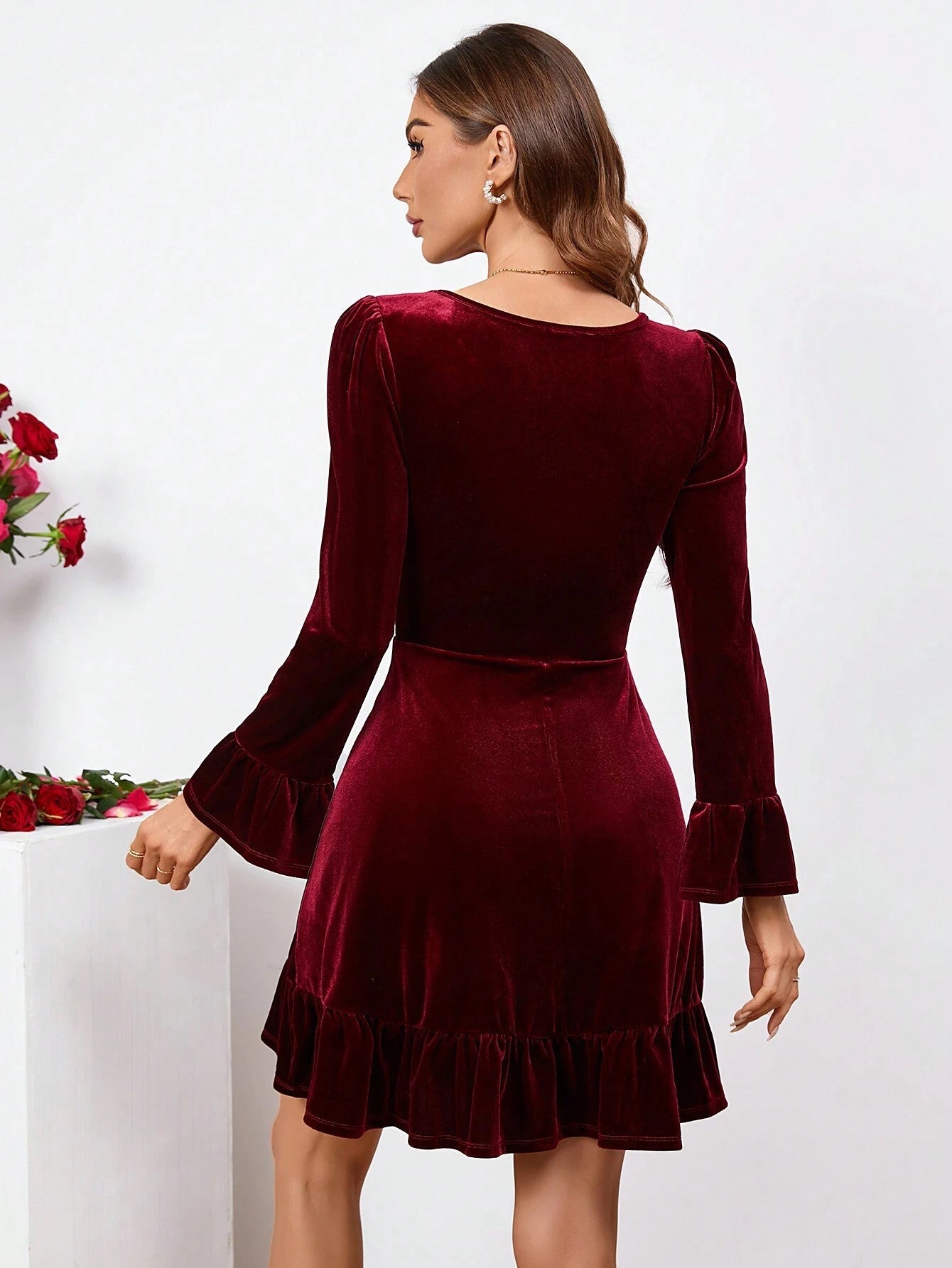 Velvet Dress Without Belt