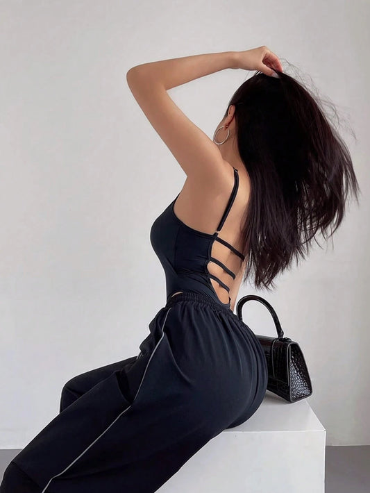 Backless Sleeveless Bodysuit