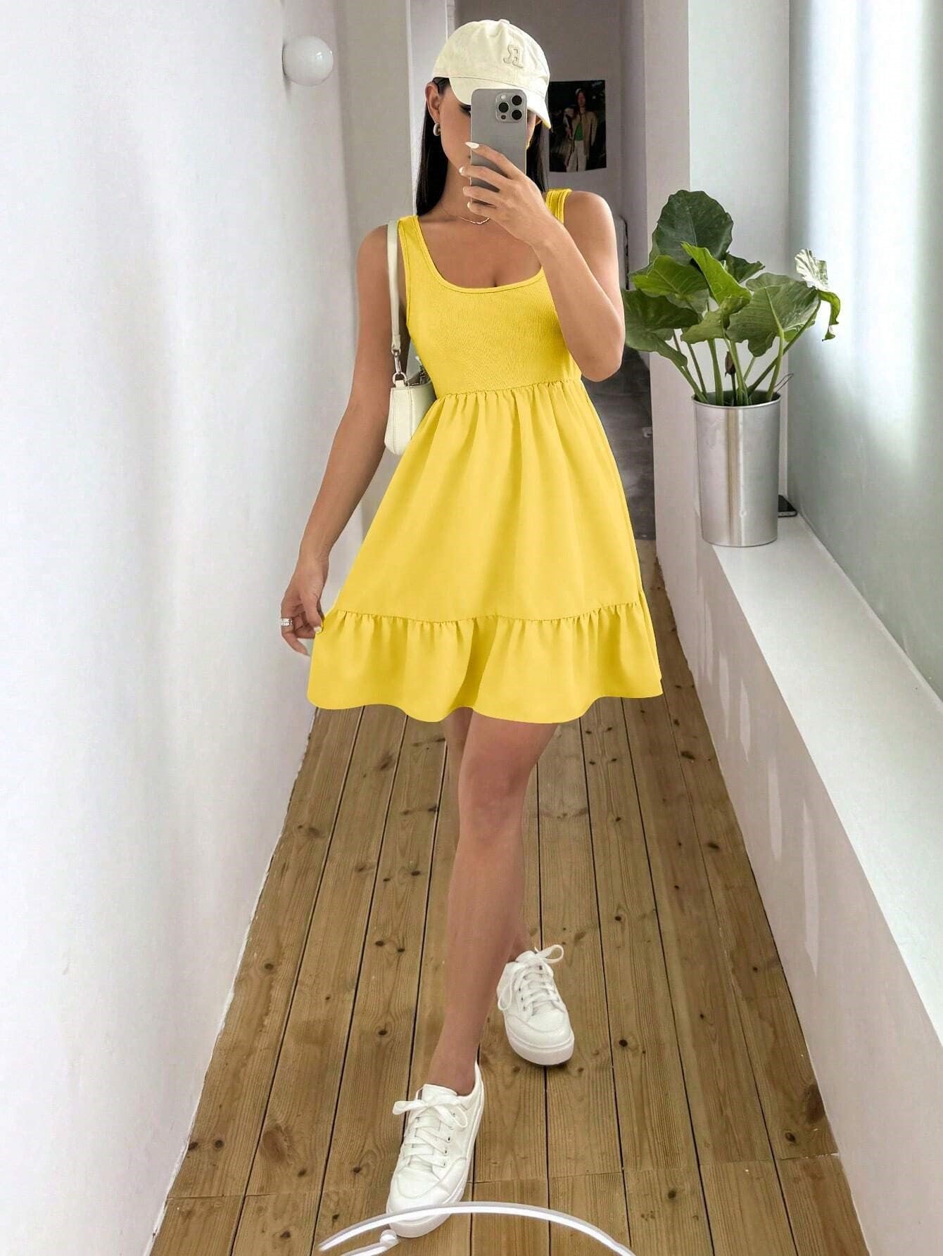 Ruffle Mini Dress | Fabric Soft - Plain - ** Stretch: Non-Stretch