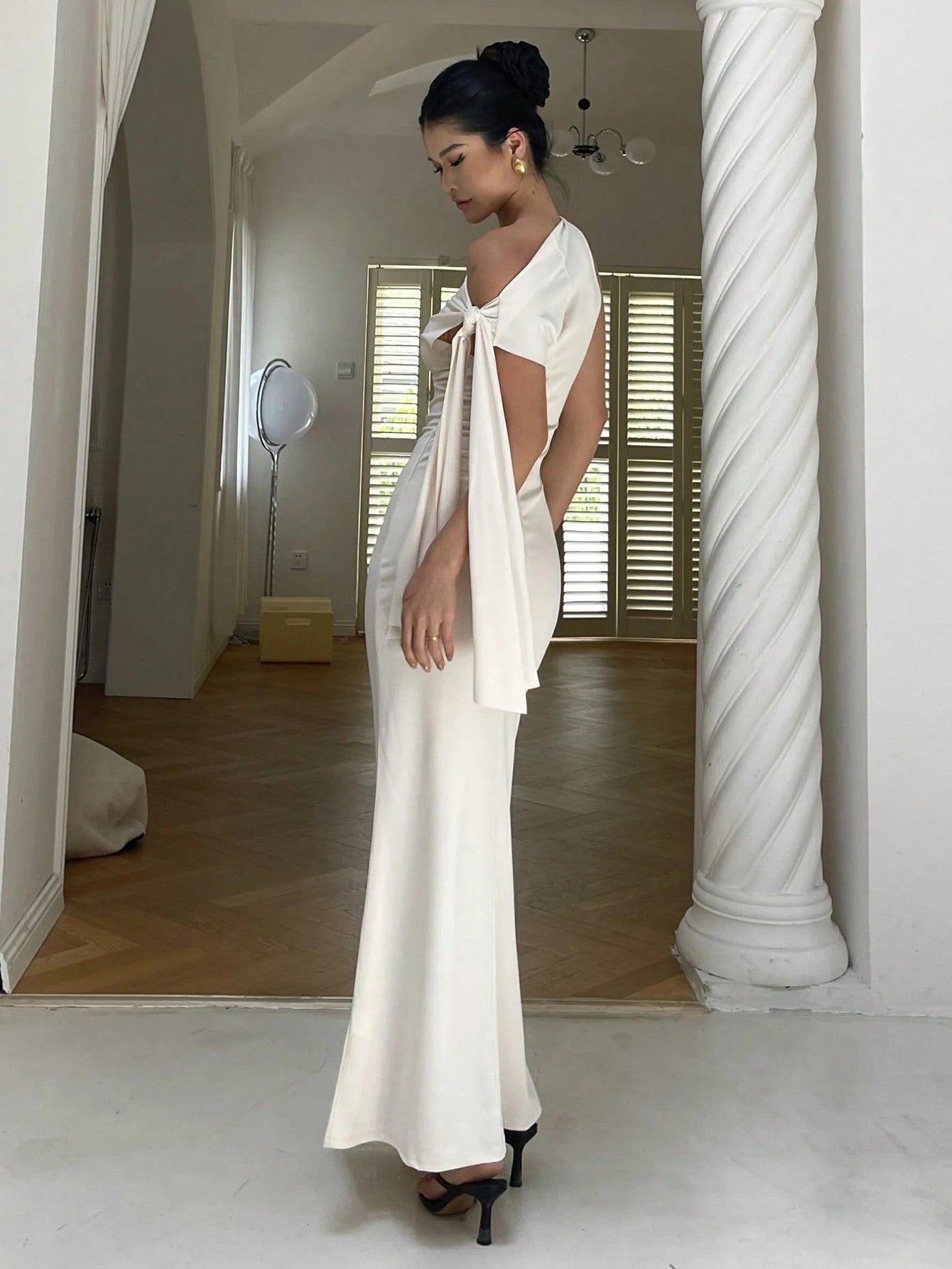 Off Shoulder Bodycon Maxi Dress