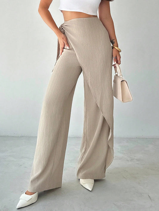 Wide Leg Solid Color Pants
