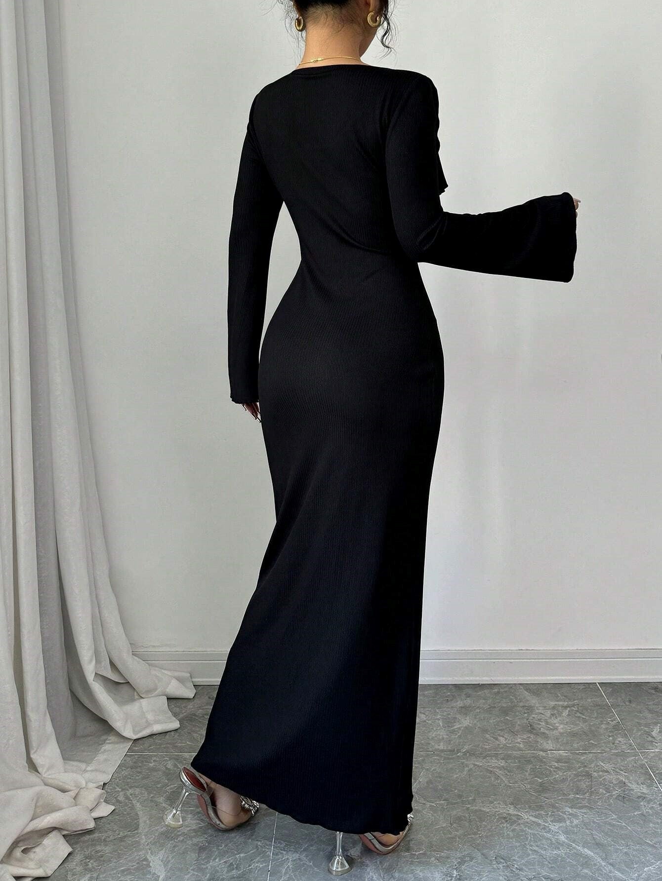 Long Dress | Fabric Soft - Plain - ** Stretch: Medium Stretch Long Dress | Fabric Soft - Plain - ** Stretch: Medium Stretch