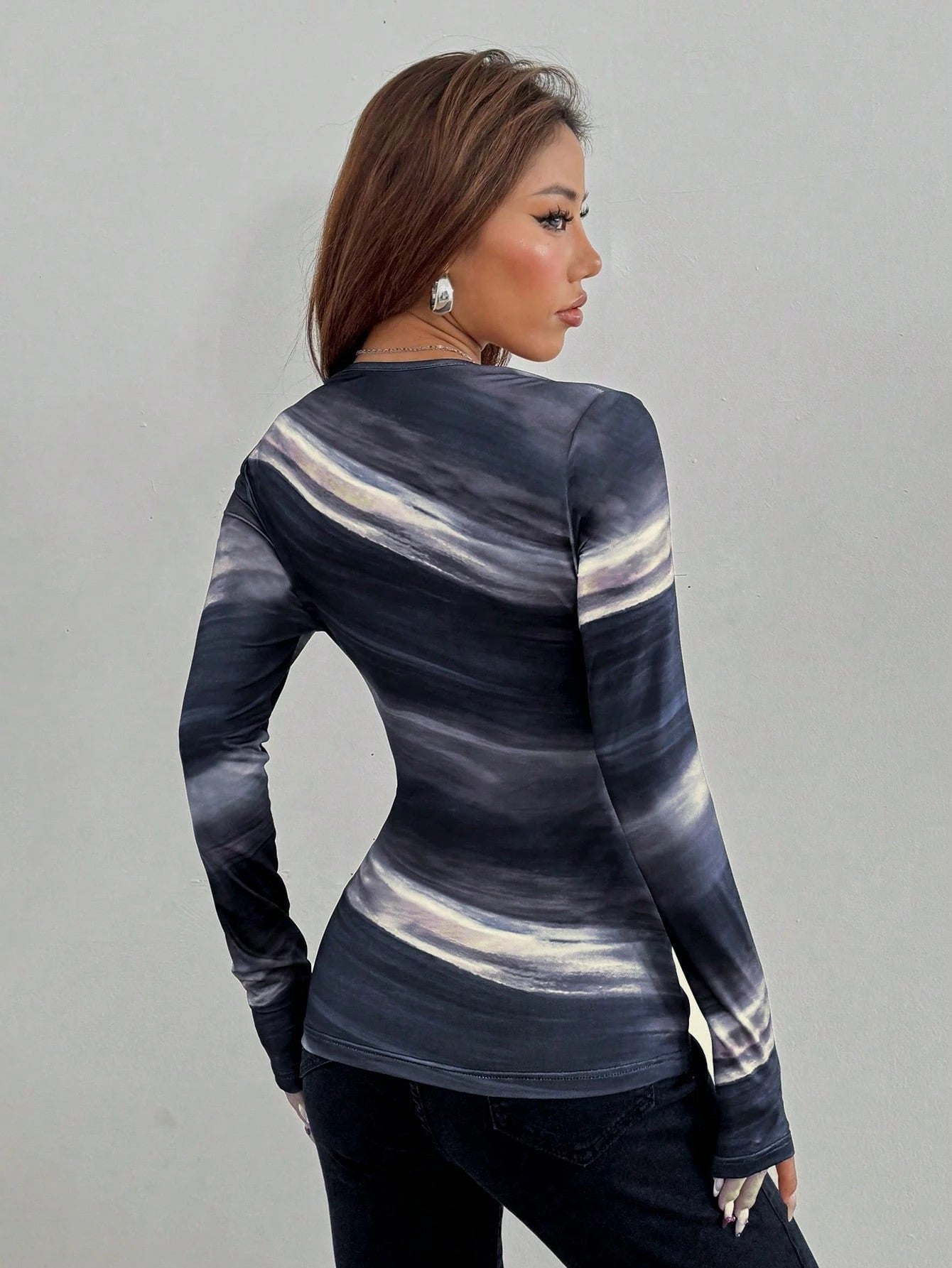 Off Shoulder Long Sleeve T-Shirt