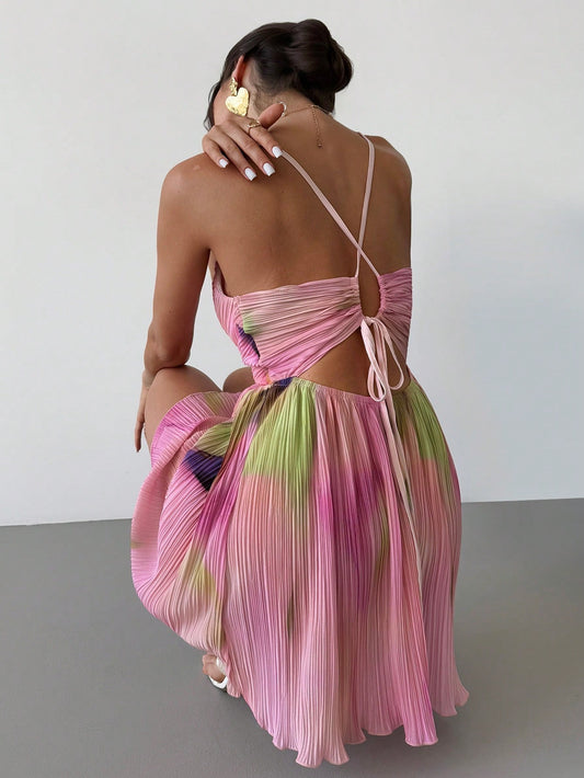 Backless Silk Dress