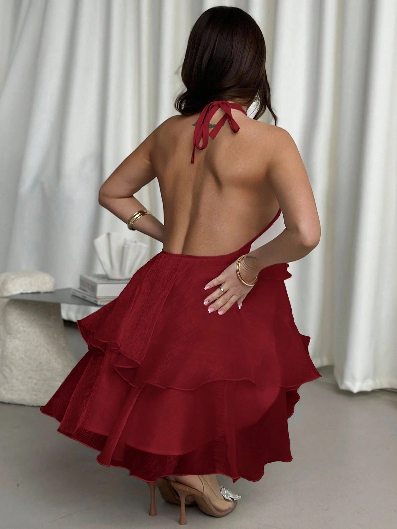 Backless Layered Dress