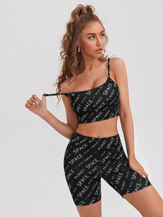 Crop Top With Shorts Set