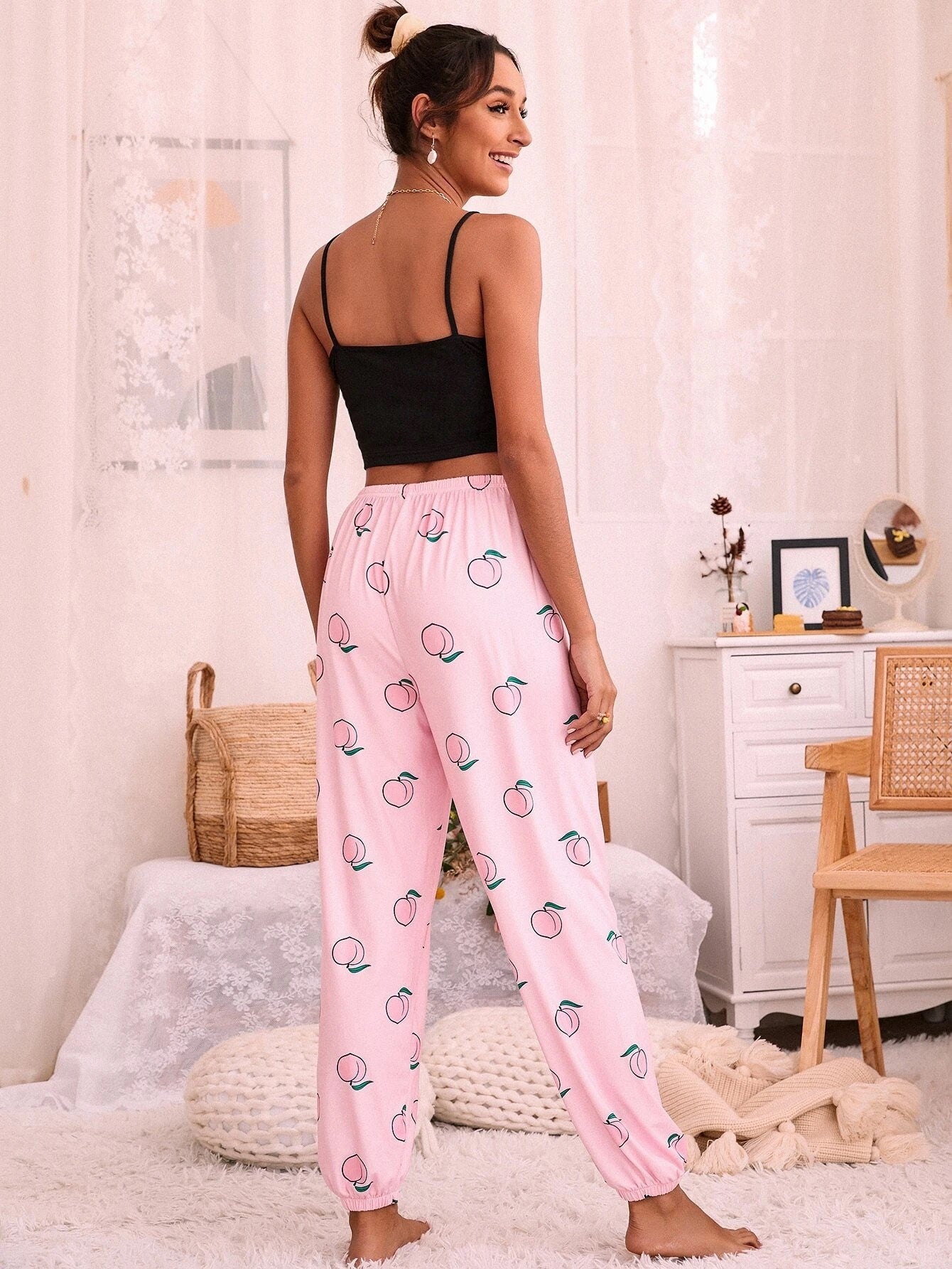 Top & Peach Pants PJ Set