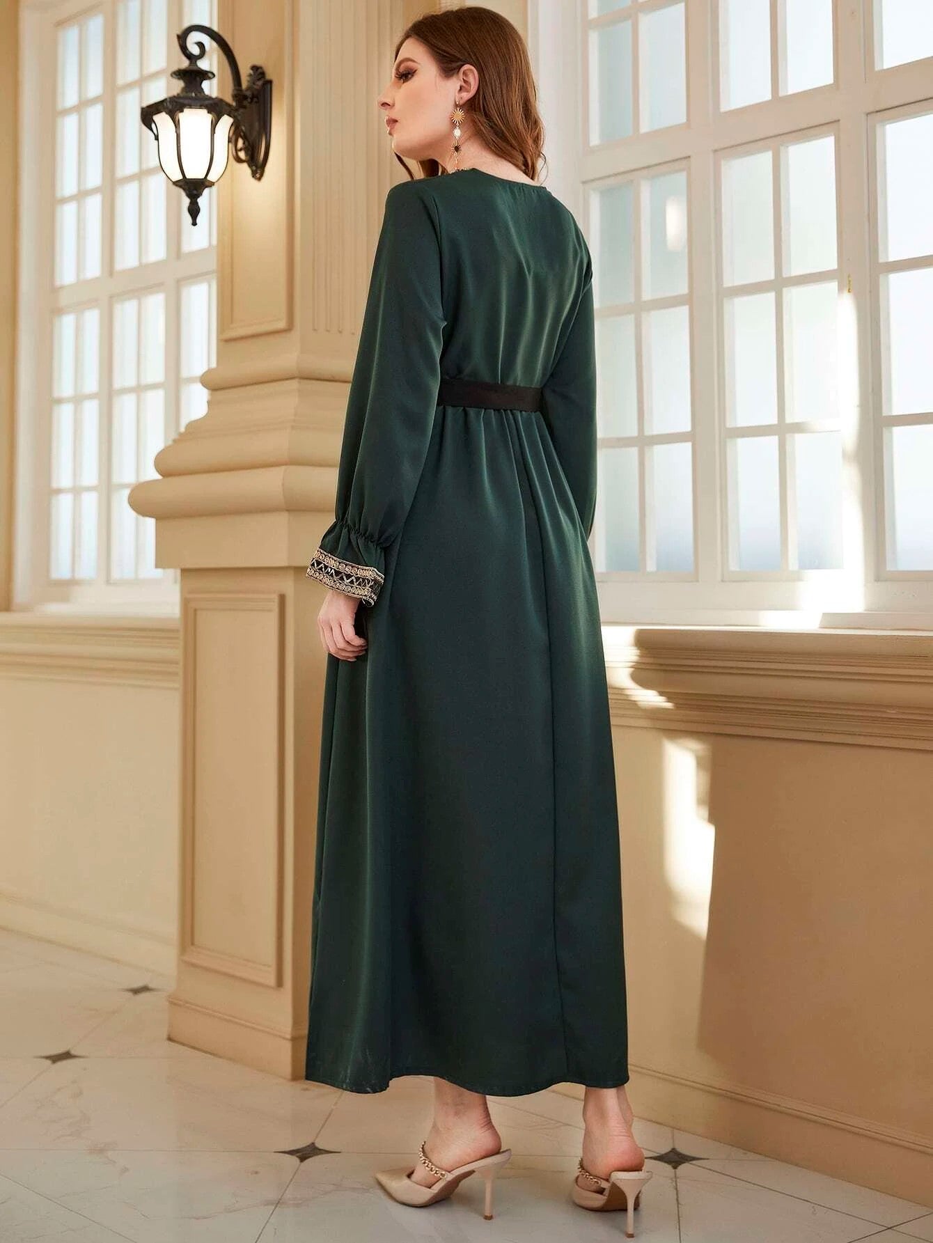 Green Belted Dress